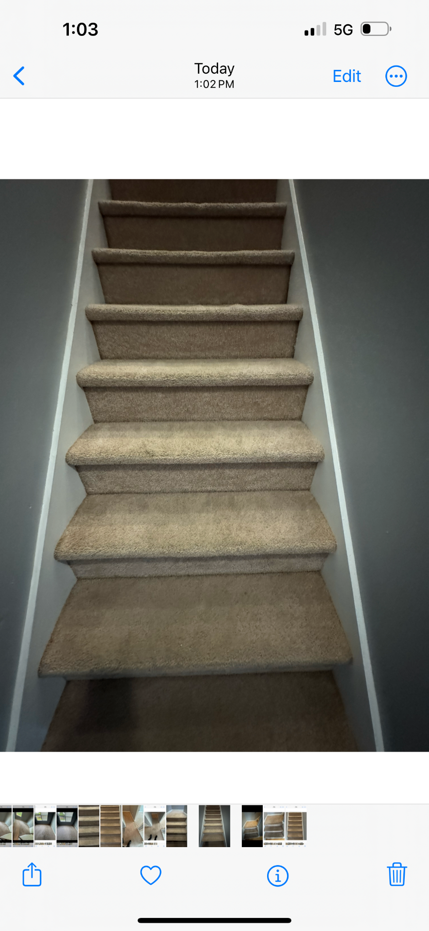 Stairs restored — after