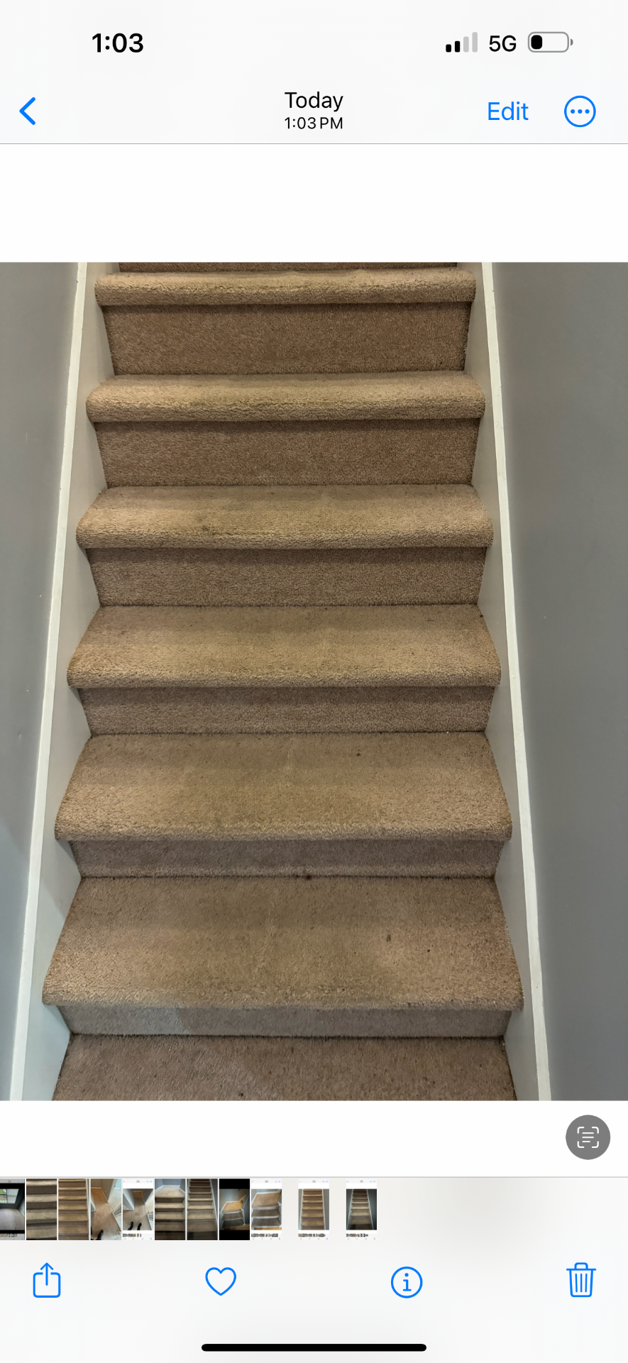 Stairs restored — before